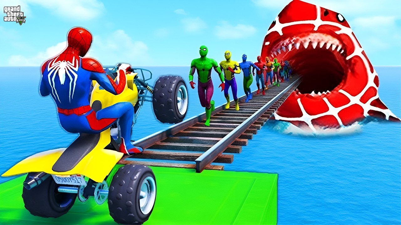 Spider-Man Rescueالرجل العنكبوت انقاذ باتمان  batman vs iron man vs venom funny Game GTA 5 superhero