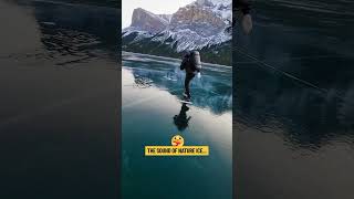 Nature Ice Skating ASMR #iceskating #banff #asmr #winter mountains