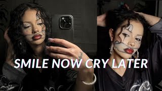 smile now cry later makeup tutorial (payasa halloween makeup)