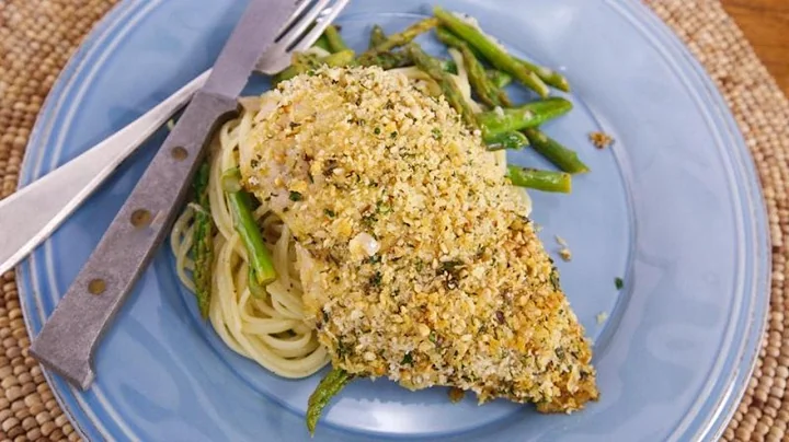 Baked Chicken with Dijon and Nutty Breadcrumbs + L...