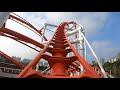 Custom layout ss  catapult roller coaster mounted onride pov changsha window of the world