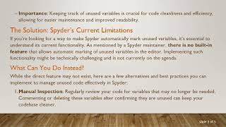 How to Enable Unused Variable Marking in Spyder
