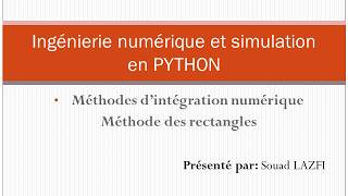 Rectangle method: Numerical integration methods