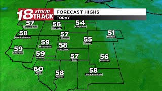 A nice Monday ahead; warm temperatures return Tuesday through Thursday