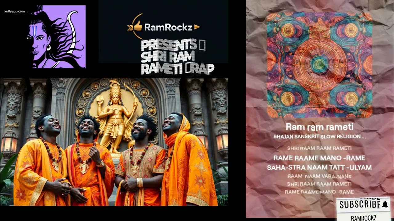 Ram Ram Rameti rap bhajan - Sung by 4 black rappers , Hinduism rocking in America