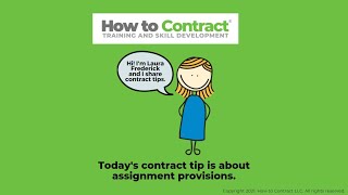 How to Contract in a Minute - Assignment Provisions