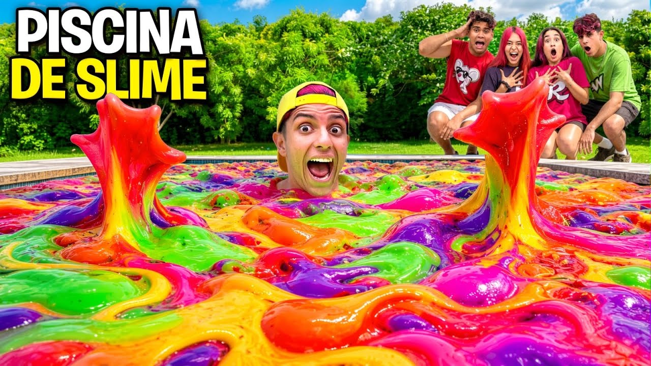 FIZ UMA PISCINA DE SLIME GIGANTE *A maior de todas !