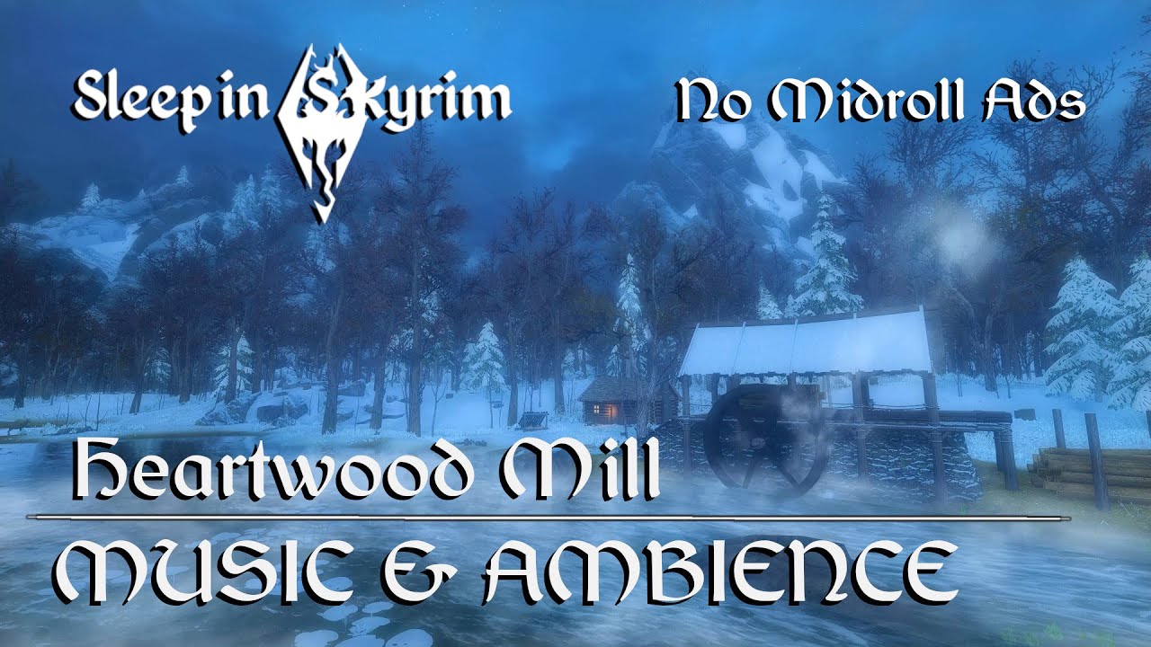 Skyrim Music & Ambience | Night Cycle | 10hrs | Heartwood Mill