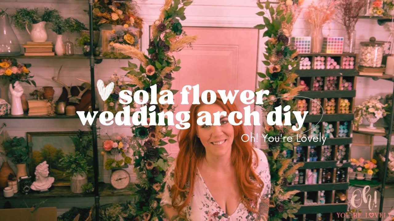 How to create a floral arch | Broken arch | wood flower wedding DIY ...
