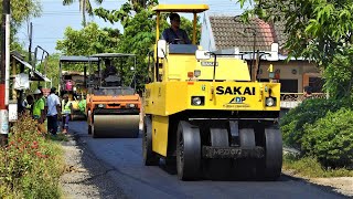 Road Paving With New Hot Mix Asphalt