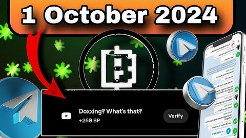 1 October Blum New Video Code Doxxing?What,s that? Correct Answer #Amazin