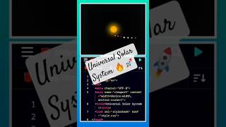 How to Create a Solar System 🚀in HTML &amp; CSS | No JavaScript!🔥🌠#coding #webdesign #viral #shorts #yt