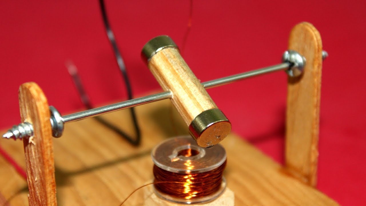 Screwed Electric DC Motor - Easy to Make