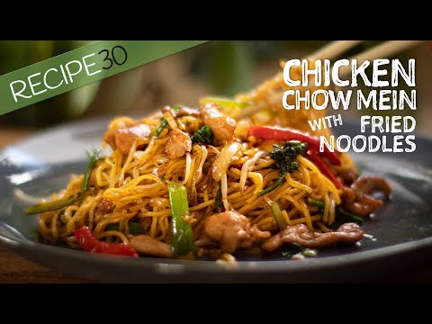 Chicken Chow Mein with fried noodles