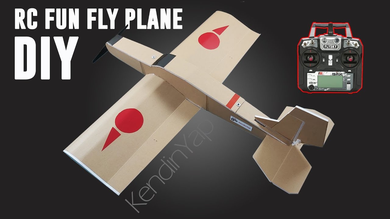 How To Make RC Model Airplane Fun-Fly Style. DIY RC Airplane With Brushless  motor - YouTube