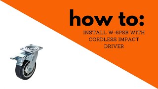 How to install W-6PSB
