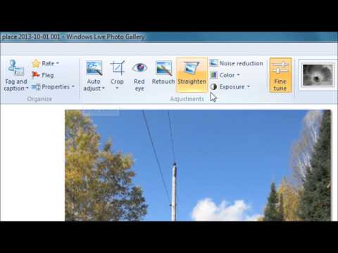 Windows Live Photo Gallery Photo editing tutorial