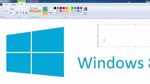 How To Draw Windows 8 Logo in Microsoft Paint from Scratch!