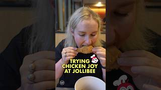 Trying Chickenjoy at Jollibee 🍗