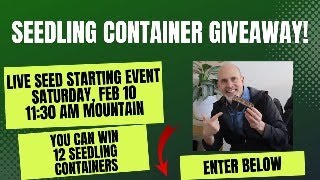Live Seed Starting Webinar Tomorrow - Join the Prize Drawing!!
