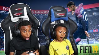 LOSING TO A 5 YEAR OLD, FIFA 19 MY FIRST GAME PLAY
