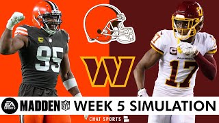 Browns vs. Commanders Simulation Reaction For 2024 NFL Season | Browns Week 5 (Madden 25 Rosters)