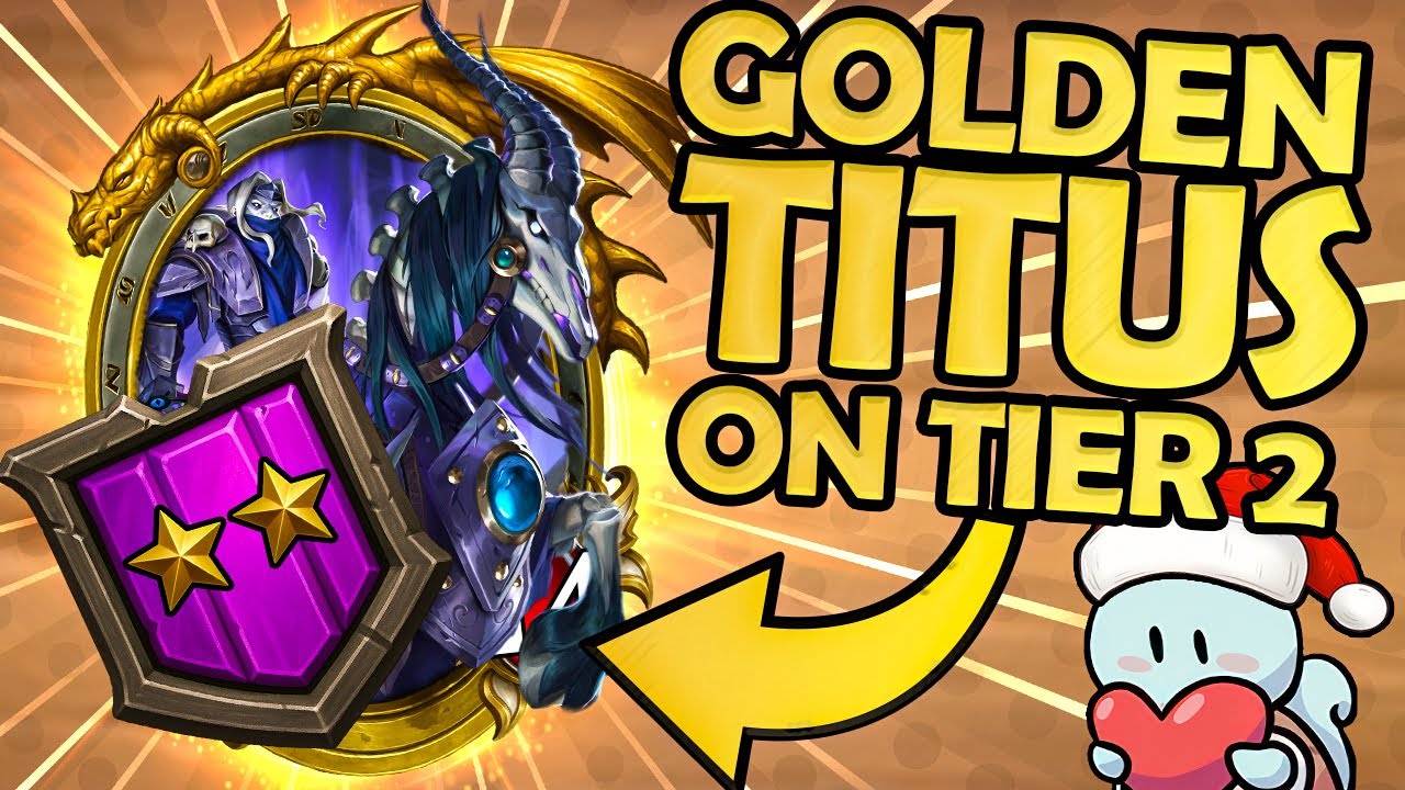 GOLDEN TITUS on Tier 2?! | Hearthstone Battlegrounds