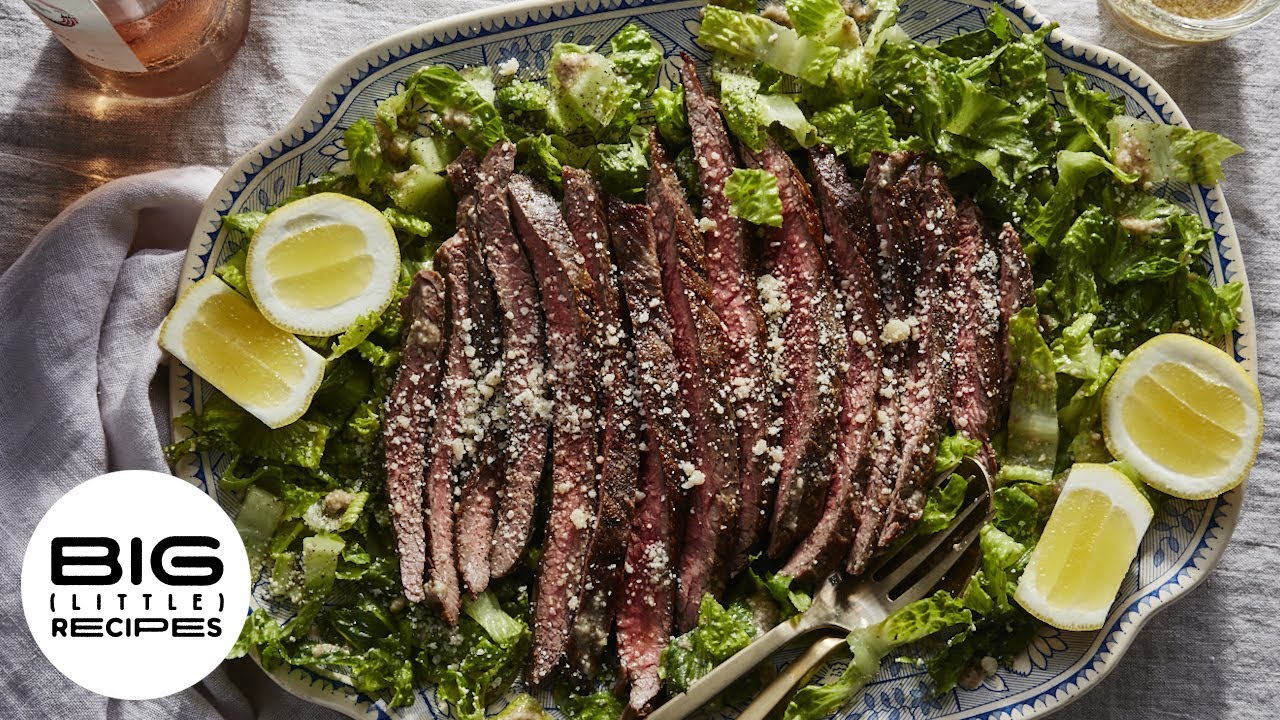 Flank Steak With Almost Caesar Salad | Big Little Recipes | Food52