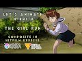 Lets animate  krita the girl run  six days