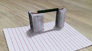 easy 3d drawing on paper for beginners