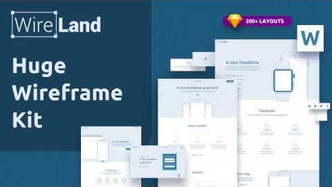 Wireframe Library Collection for Web Design
