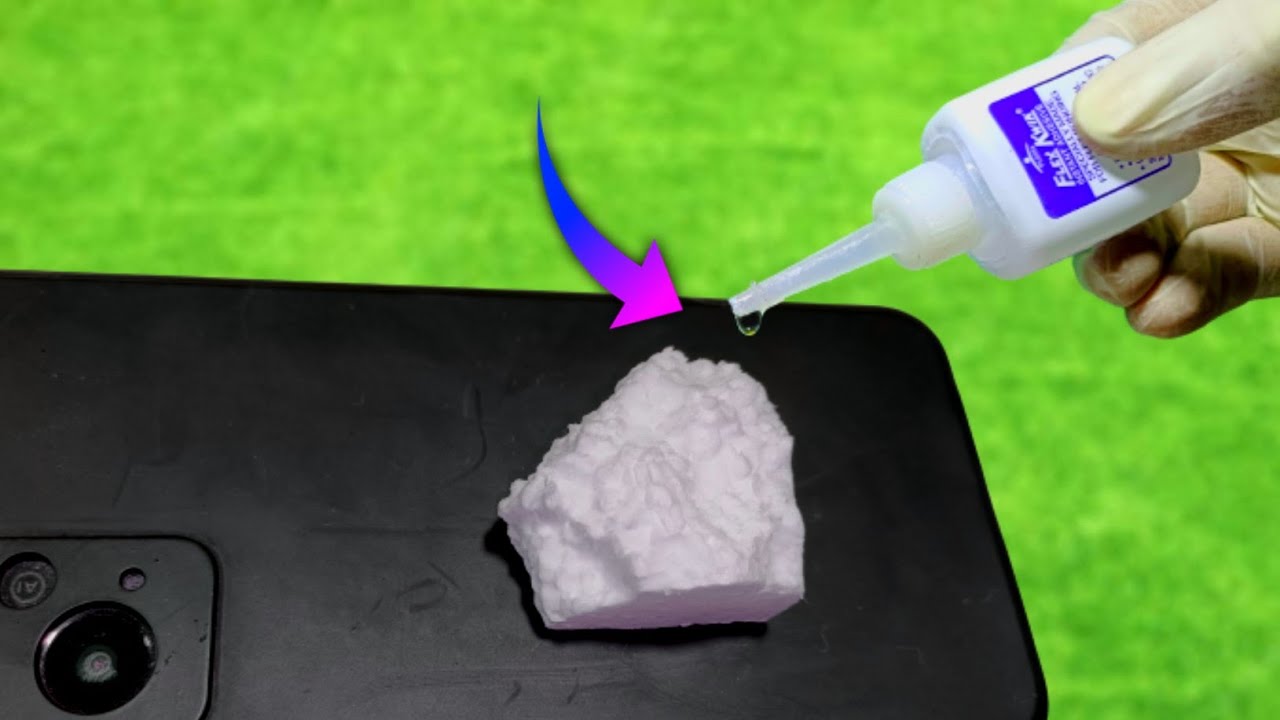 Thermocol+super glue! how to react । thermocol and super glue । super