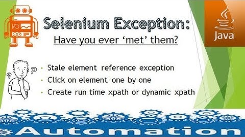 How to solve Stale element reference exception