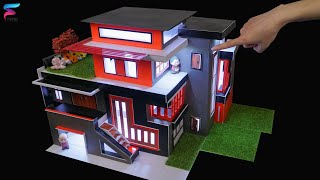 Excellent! Work hard for 30 days -Beautiful miniature house model- Home made crafts  #construction