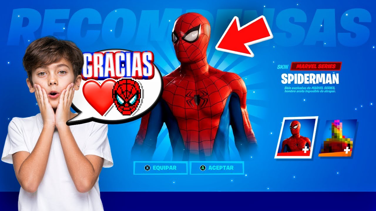 Se RÍEN de NIÑO de 9 AÑOS y DECIDO REGALARLE su PROPIA SKIN HACKEADA en Fortnite... *Se EMOCIONA*