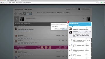 Pubble Live Q&A - VIP Functions