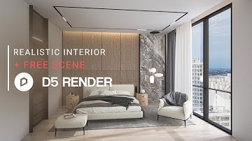 Realistic Interior Renders with D5 Render + Free Downloadable Project File Included | Bedroom 207
