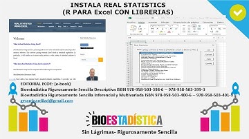 INSTALA REAL STATISTICS (R PARA Excel CON LIBRERIAS)| BioEstadística Sin Lágrimas