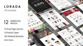 Lorada - Multipurpose eCommerce PSD Template | Themeforest Website Templates and Themes