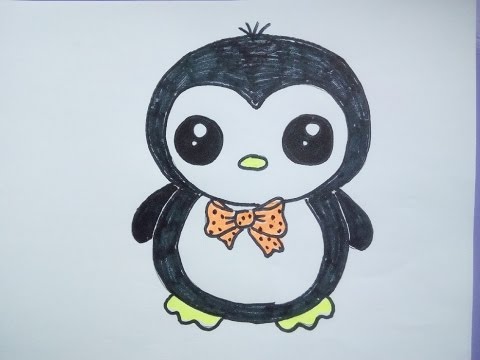 Kawaii Bilder Tutorial Einen Pinguin Malen Zeichnen Lernen Fur Anfanger Und Kinder Youtube