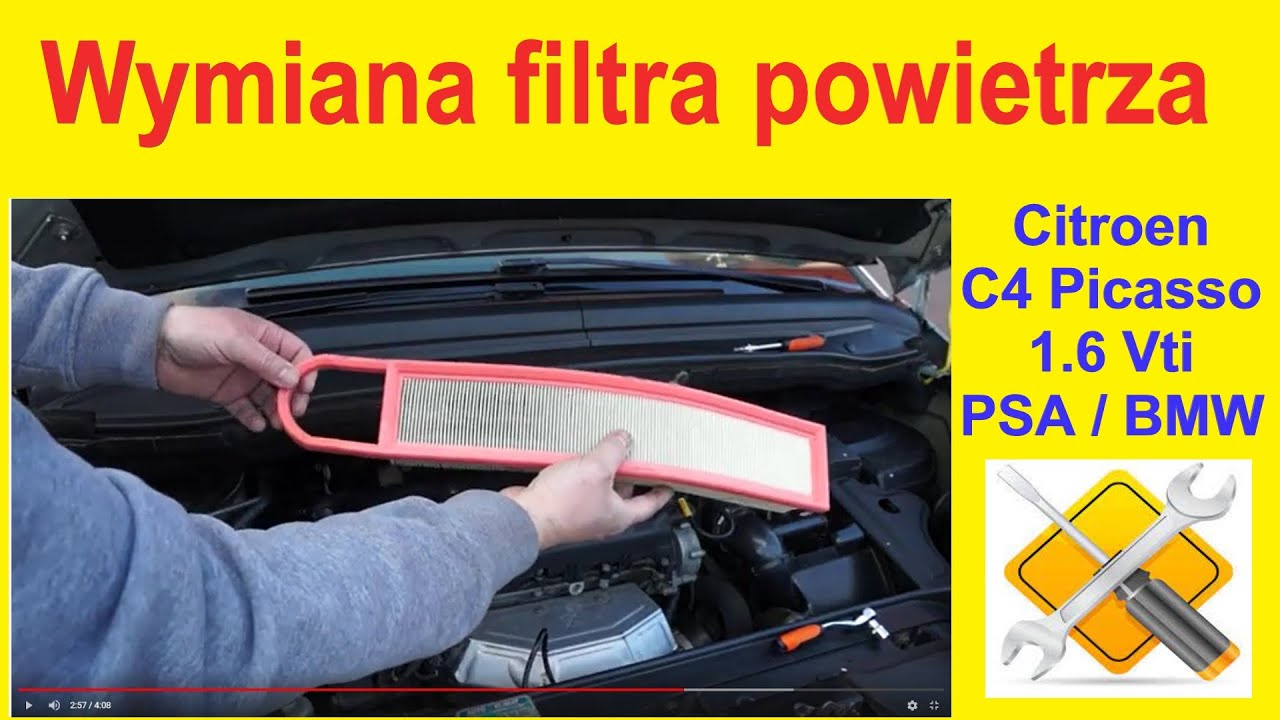 Wymiana Filtra Powietrza 1,6 Vti - Ukryta Śruba - Citroen, Peugeot, Bmw I Mini. - Youtube