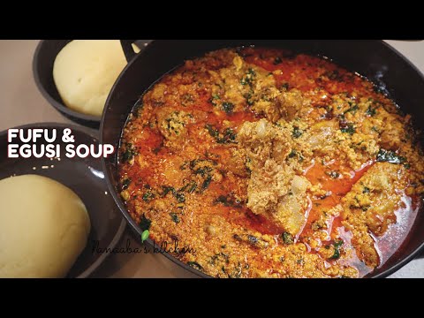 How to make  FUFU and EGUSI SOUP/STEW  for your viral TikTok  African food challenge