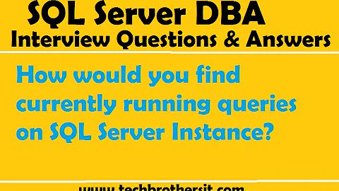 How would you find currently running queries on SQL Server Instance