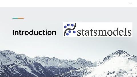 Introduction to statsmodels