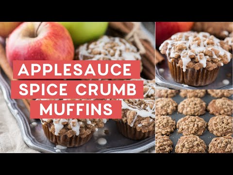 Applesauce Spice Crumb Muffins