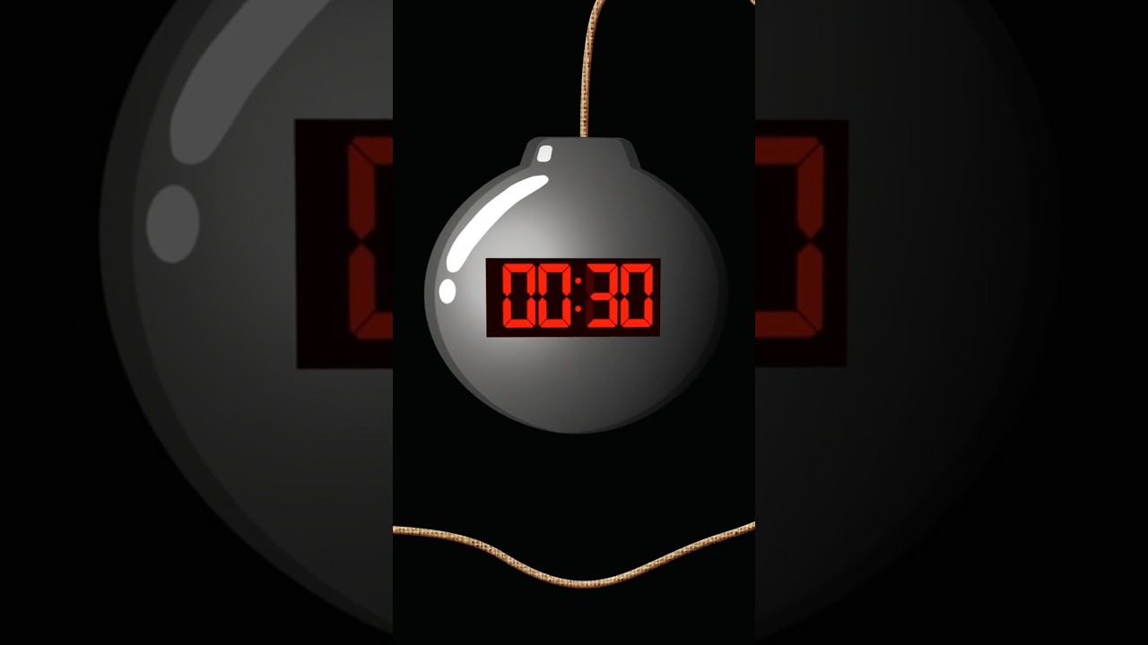 30 Second Timer With Bomb Explosion.#shorts #timer #tiktok #countdown #30sec #bomb #explosion