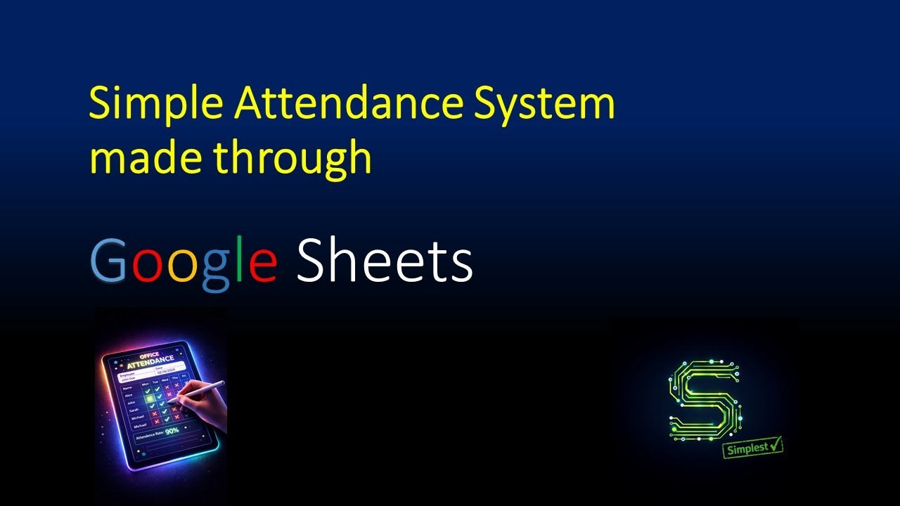 Method to create Attendance system Google sheet - YouTube