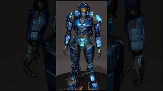 Blue Mark V Spartan Halo Video Game Action Figure Play Arts Kai Square Enix