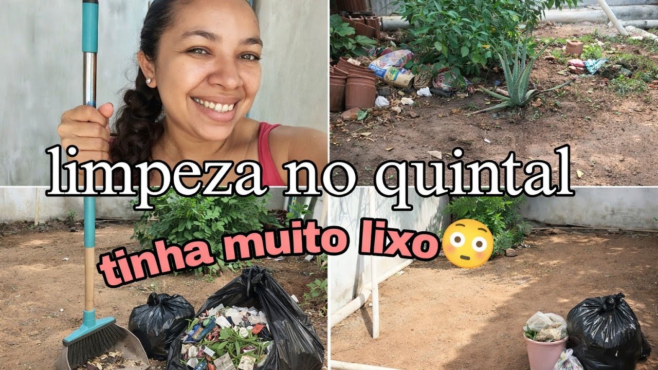 Fiz uma limpeza no quintal 😳 é tirei muito lixo 😳🗑️