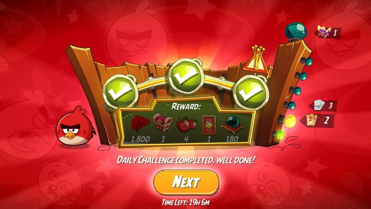 Angry birds 2 daily challenge today ( Dec 29, 2025 )